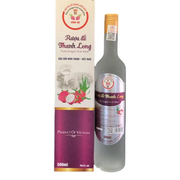 RƯỢU ĐẾ THANH LONG 750ml  Pure Dragon Fruit Wine 