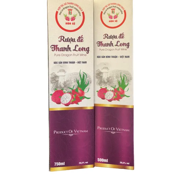 RƯỢU ĐẾ THANH LONG 750ml  Pure Dragon Fruit Wine 