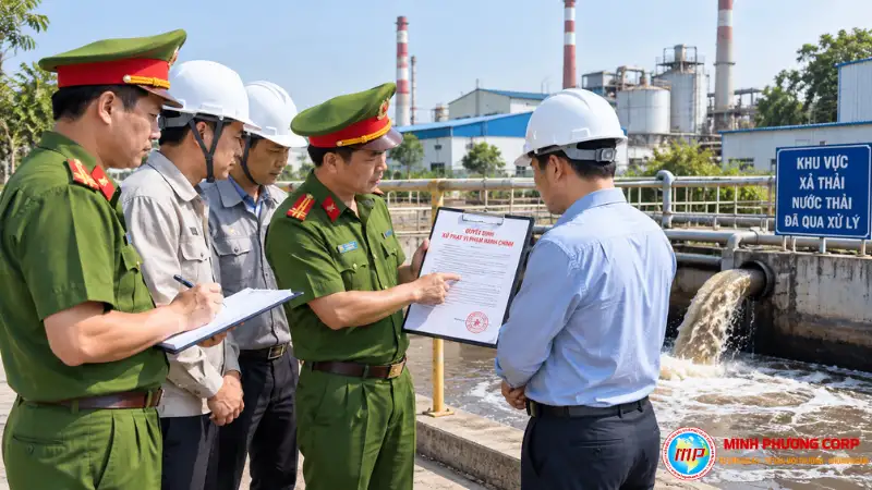 xử phạt bảo vệ môi trường nước thải mức phạt