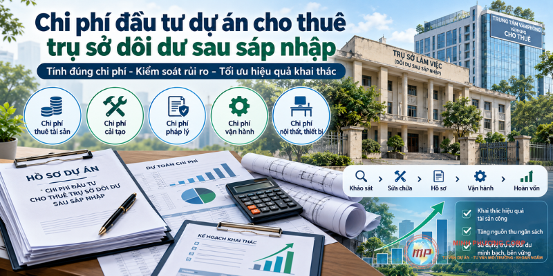 Chi phí dự án cho thuê trụ sở dôi dư sau sáp nhập