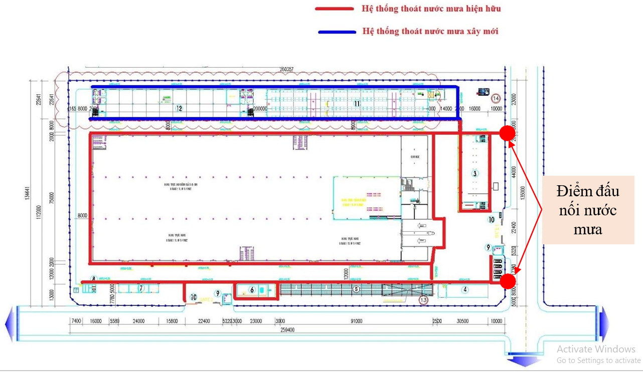 Mặt bằng thoát nước mưa Mặt bằng thoát nước mưa