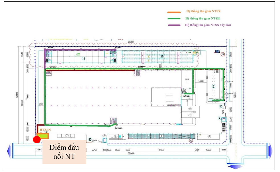 Mặt bằng thoát nước thải Mặt bằng thoát nước thải
