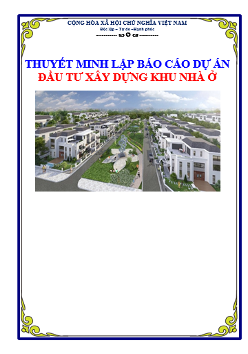 Dự án đầu tư khu nhà ở Dự án đầu tư khu nhà ở