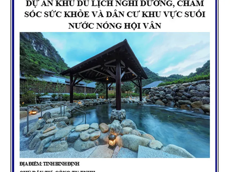 Báo cáo ĐTM dự án khu du lịch nghỉ dưỡng kết hợp chăm sóc sức khỏe Hội Vân