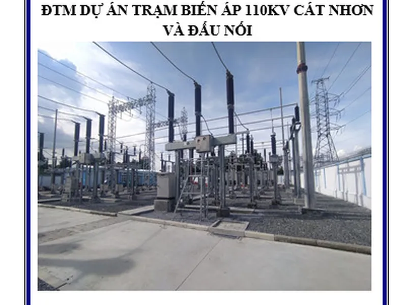 Nội dung của báo cáo ĐTM dự án trạm biến áp 110kv cát nhơn và đấu nối