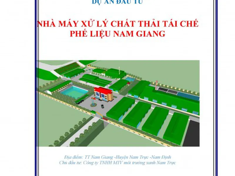 Dự án nhà máy xử lý rác thải sinh hoạt công nghệ mới