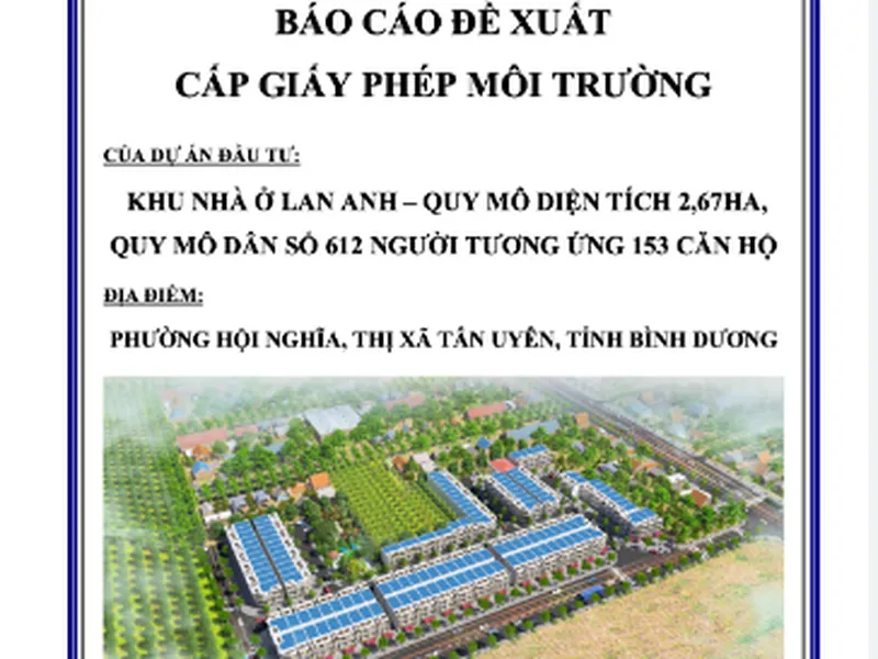 Mẫu số 40 giấy phép môi trường dự án khu trung tâm thương mại và căn hộ