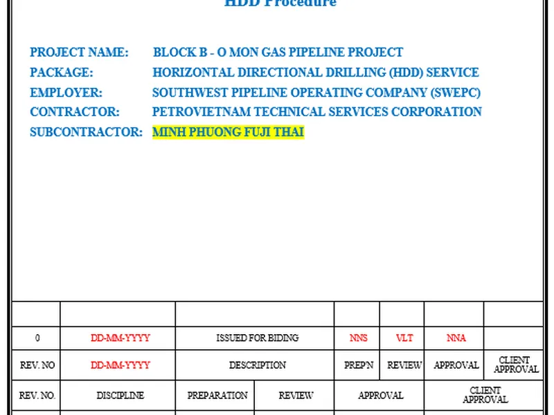 Horizontal Directional Drilling (HDD) Process for Gas Pipeline Project