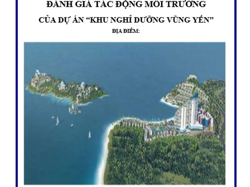 Mẫu báo cáo ĐTM khu du lịch nghỉ dưỡng mới nhất