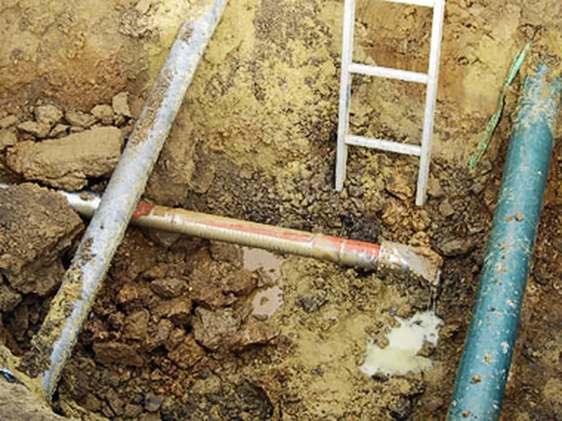 Natural gas line installation