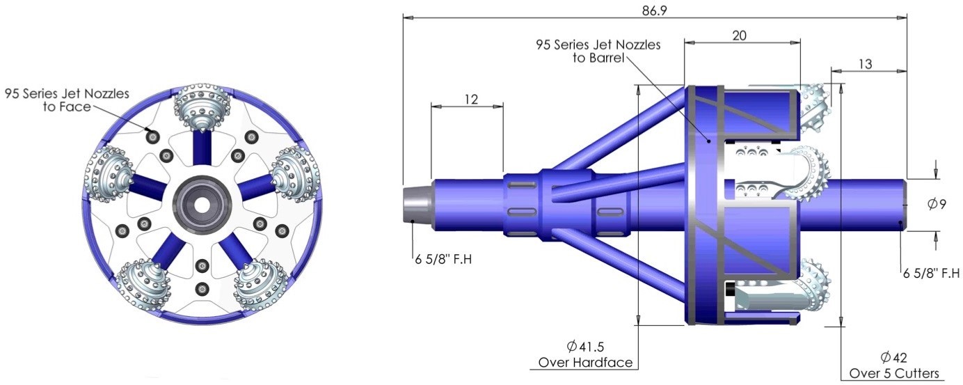 Transco mixed ground backstay type hole opener Transco mixed ground backstay type hole opener