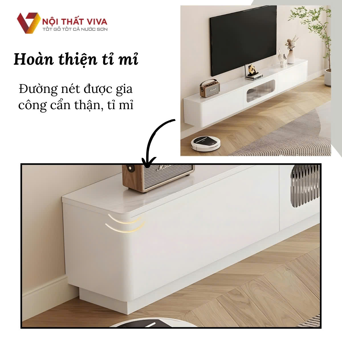 Kệ Tivi Treo Gỗ Công Nghiệp Thiết Kế Hiện Đại