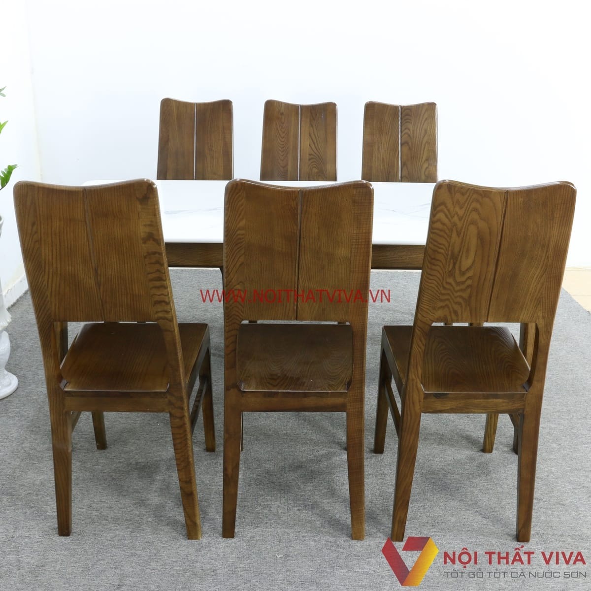 10+ bộ bàn ăn mặt đá 6 ghế đẹp, hiện đại, giá tốt tại Nội thất Viva