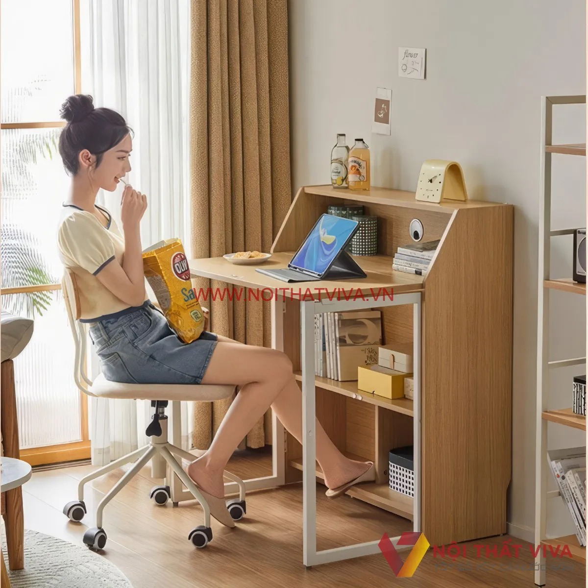 10+ mẫu bàn ghế học sinh thông minh, đa năng, phù hợp phòng học nhỏ
