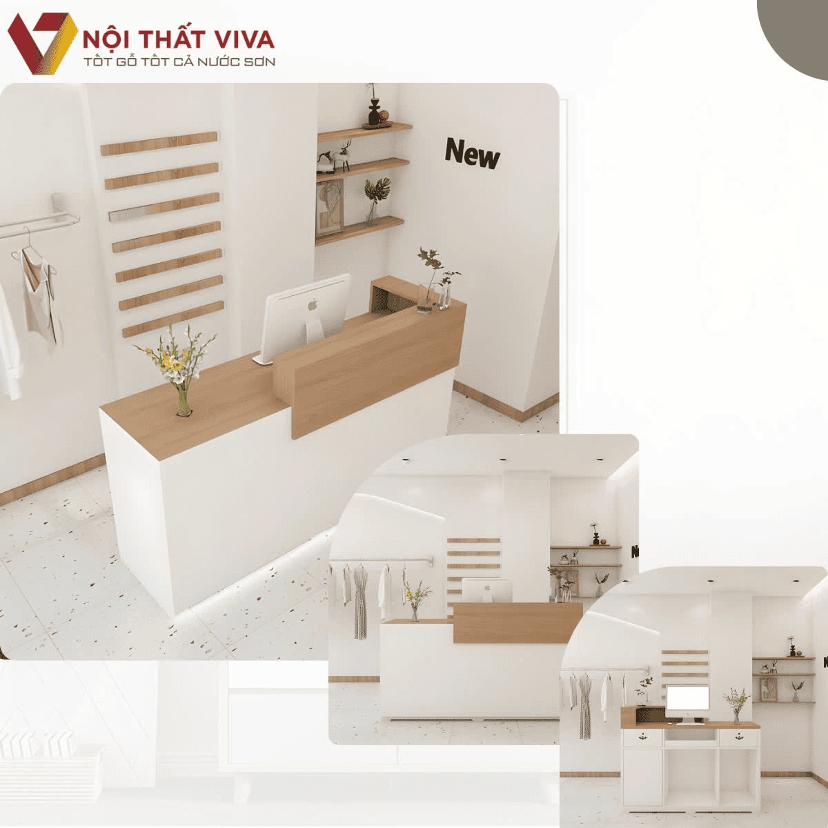 10+ mẫu quầy lễ tân spa hiện đại, chuẩn gu thẩm mỹ spa cao cấp