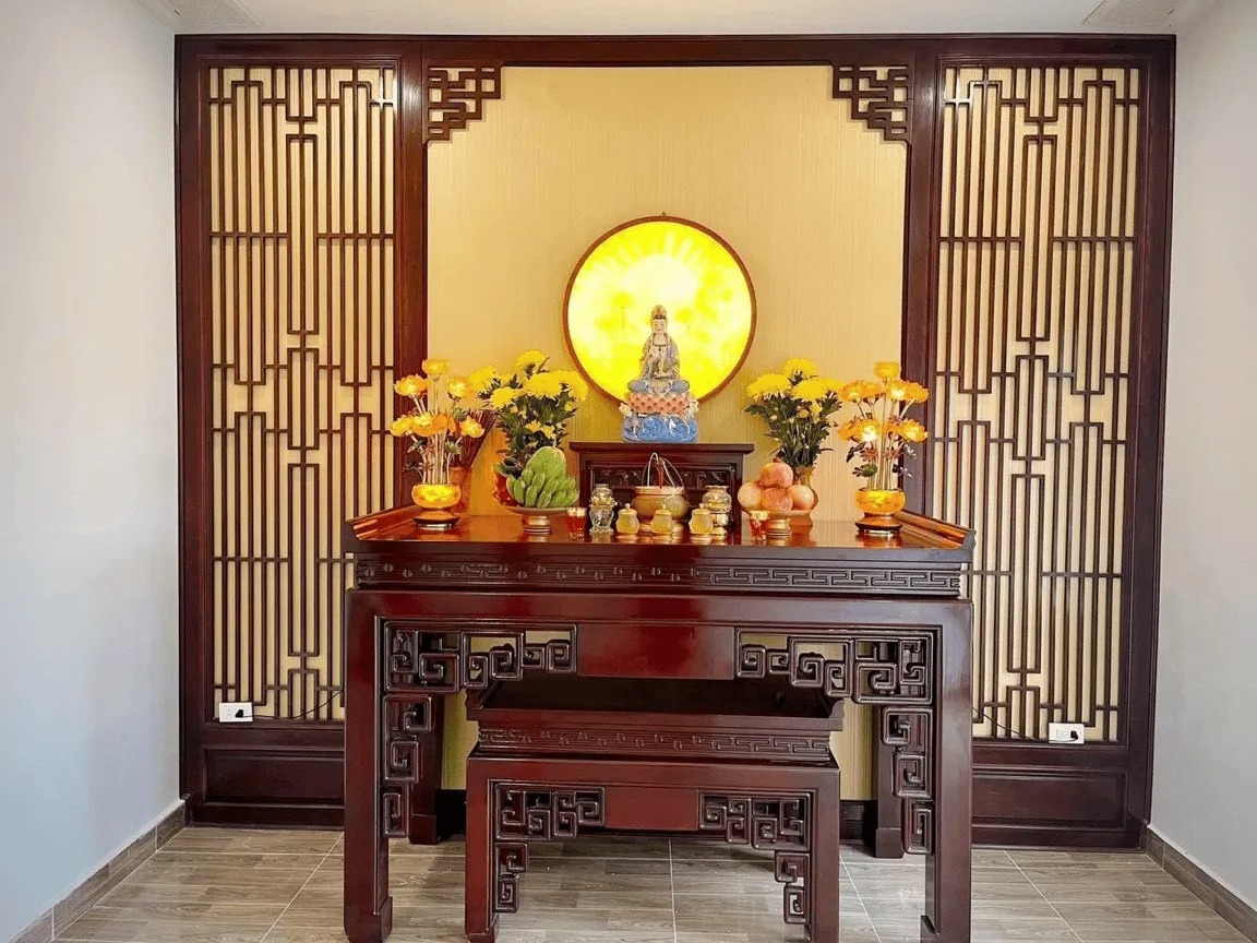 10+ mẫu sập thờ tứ linh tinh xảo, gỗ bền đẹp theo thời gian