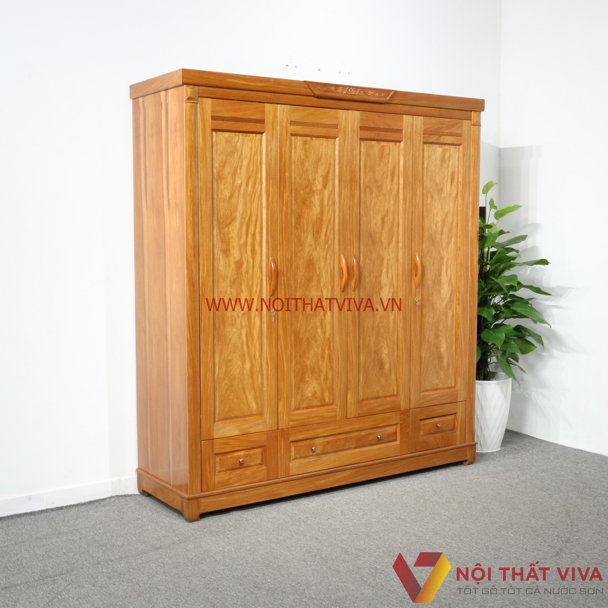 10 mẫu tủ áo 3 buồng đẹp gỗ tự nhiên và gỗ MDF giá thấp, chất lượng cao
