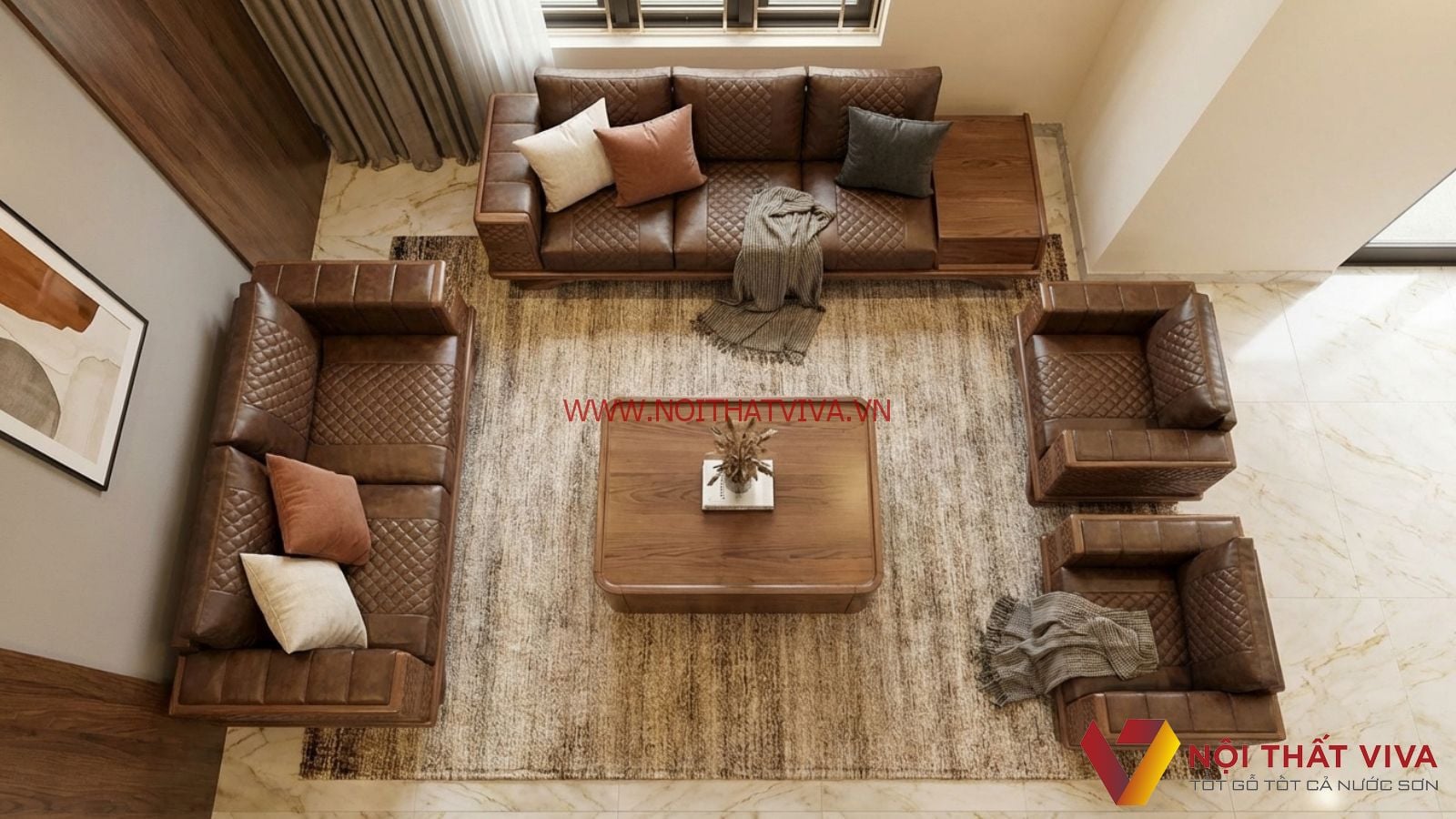 Sofa Gỗ &Oacute;c Ch&oacute; 4 M&oacute;n Cao Cấp Chế T&aacute;c Tỉ Mỉ Gi&aacute; Ưu Đ&atilde;i 