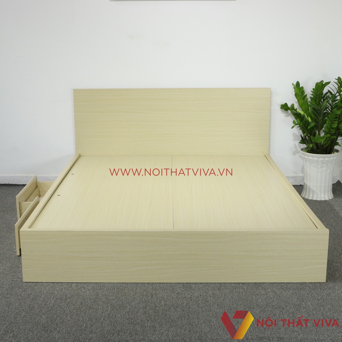 giường gỗ sồi 1m4