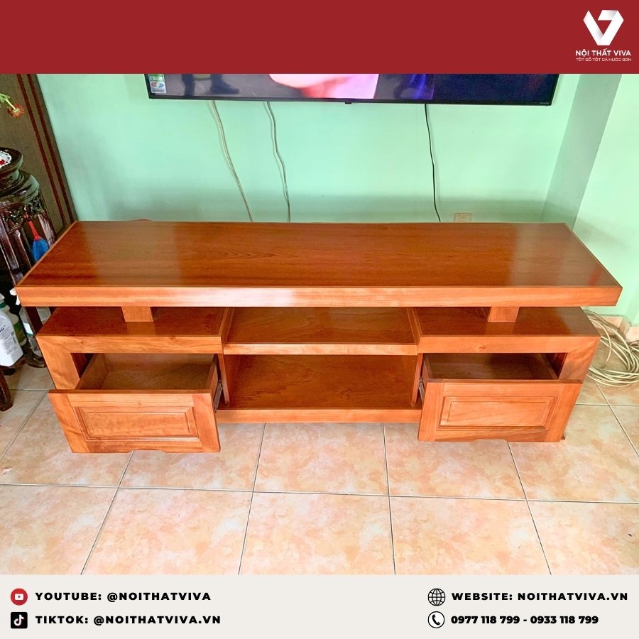 Gợi ý 30+ kệ tivi nguyên khối đẹp, độc, sang cho mọi phòng khách