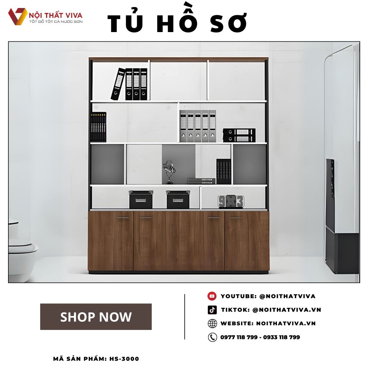 Tủ Kệ Để Hồ Sơ Tài Liệu Gỗ MDF Phủ Melamine Hiện Đại Giá Rẻ