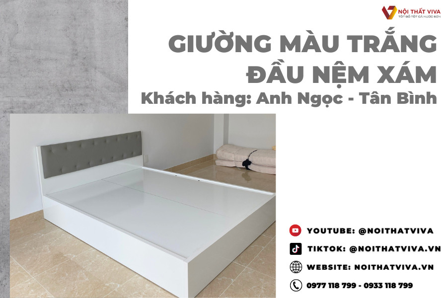 Giao Lắp Giường Ngủ Hiện Đại Màu Trắng anh Ngọc - Bình Tân