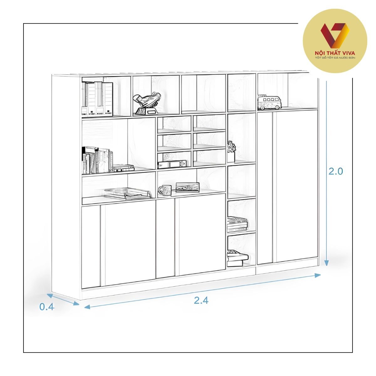 Tủ Gỗ Văn Phòng Để Đồ Và Tài Liệu Đa Năng Đặt Phòng Lãnh Đạo