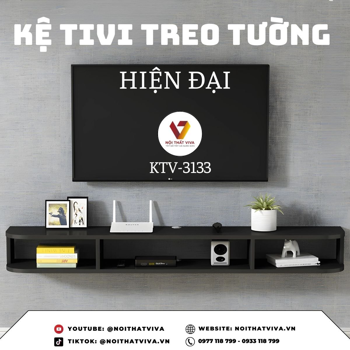 Mẫu Kệ Tivi Treo Tường Đơn Giản Thiết Kế Đẹp Mắt Giá Rẻ Hợp Lý