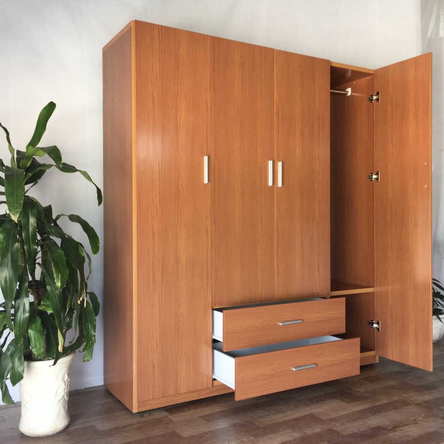 Kích thước tủ quần áo 4 ngăn chuẩn xác, cho phòng ngủ thêm sang