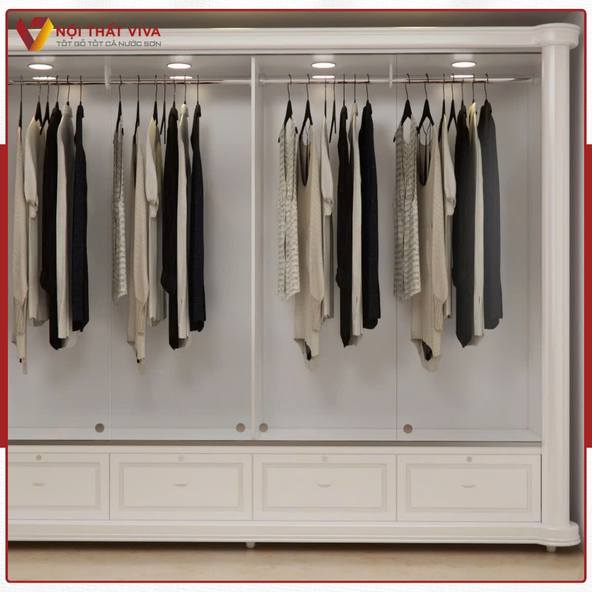 Top 45+ mẫu tủ quần áo nhôm kính đẹp, hiện đại, giá rẻ 