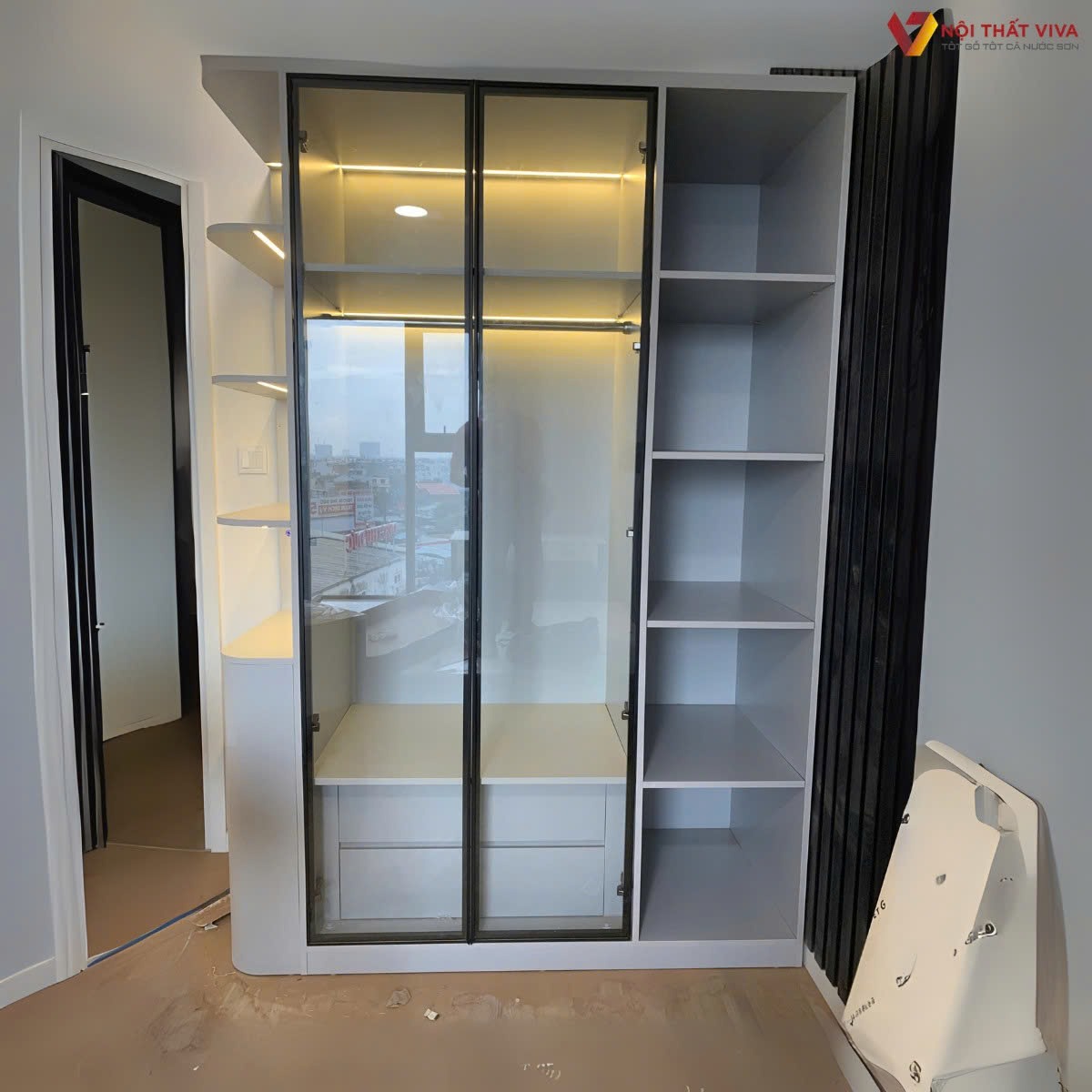 Top 45+ mẫu tủ quần áo nhôm kính đẹp, hiện đại, giá rẻ 
