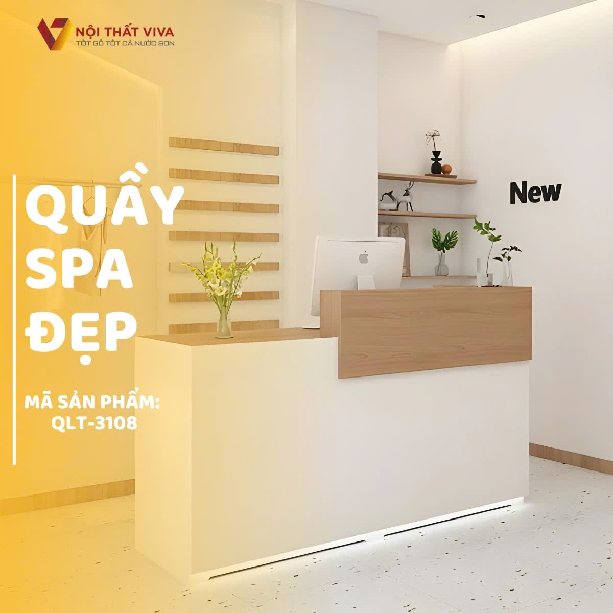 Quầy Spa Đẹp Gỗ Công Nghiệp Thiết Kế Tối Giản Hiện Đại