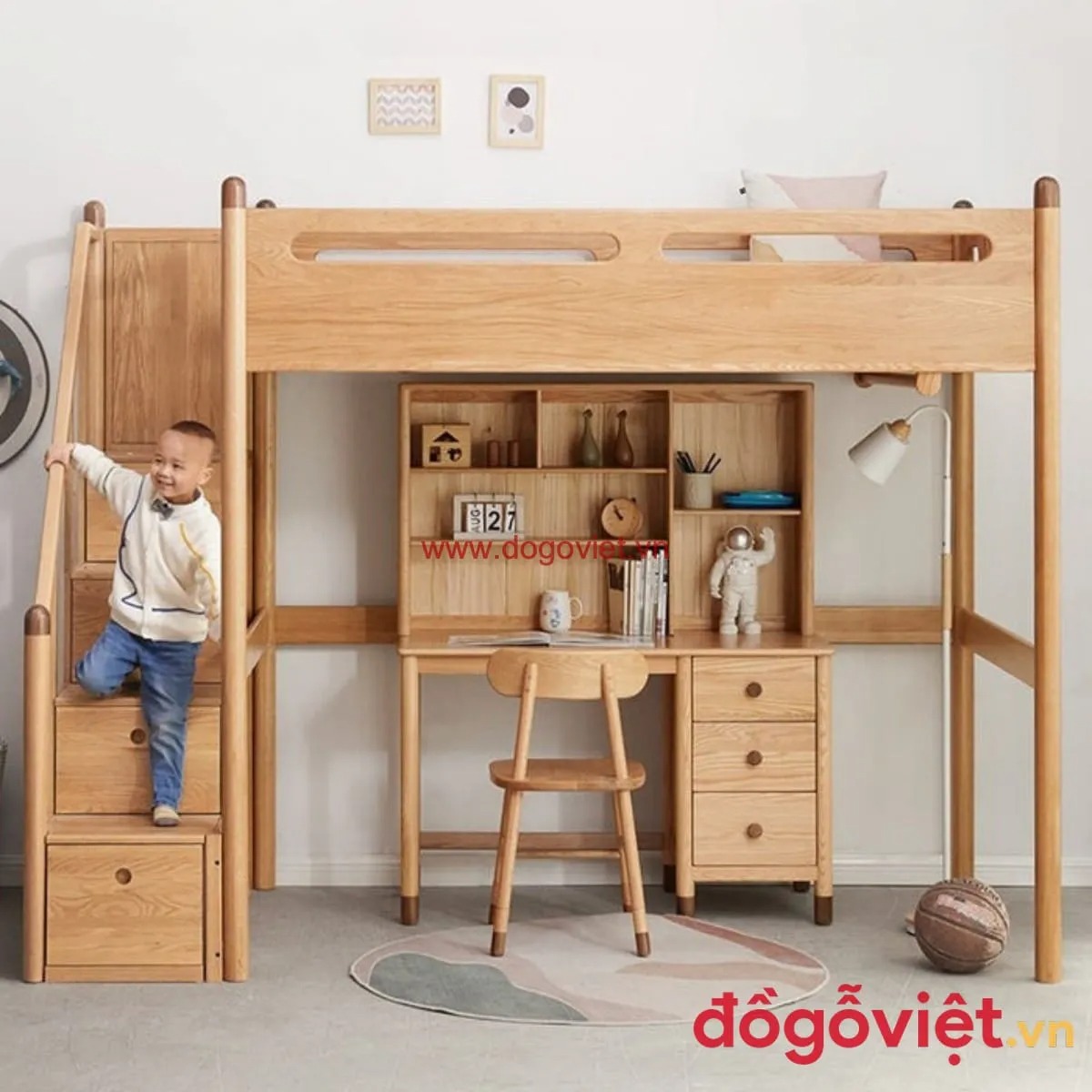 15+ mẫu giường tầng kết hợp bàn học thông minh cho bé và người lớn