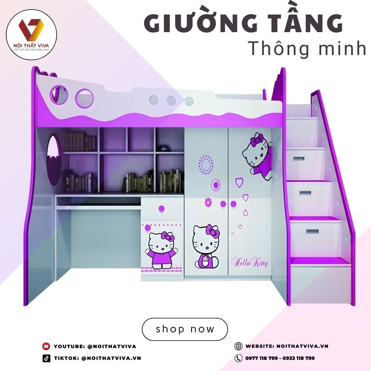 15+ mẫu giường tầng kết hợp bàn học thông minh cho bé và người lớn