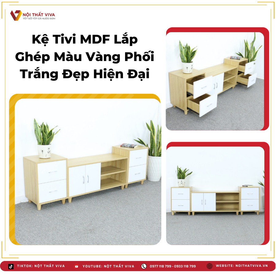 Kệ tivi phòng ngủ nào đẹp? Cách bố trí hợp lý và các mẫu dẫn đầu xu hướng