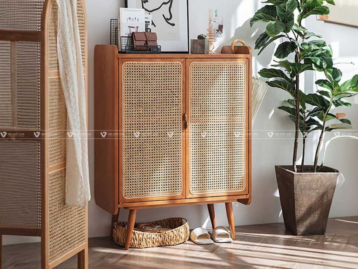 Khám phá tủ giày gỗ óc chó cao cấp đẹp, tiện nghi, sang trọng 