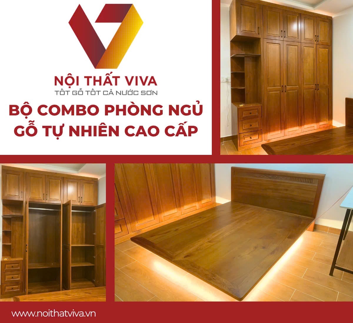 Điểm danh những combo giường tủ gỗ tự nhiên thịnh hành và bán chạy nhất