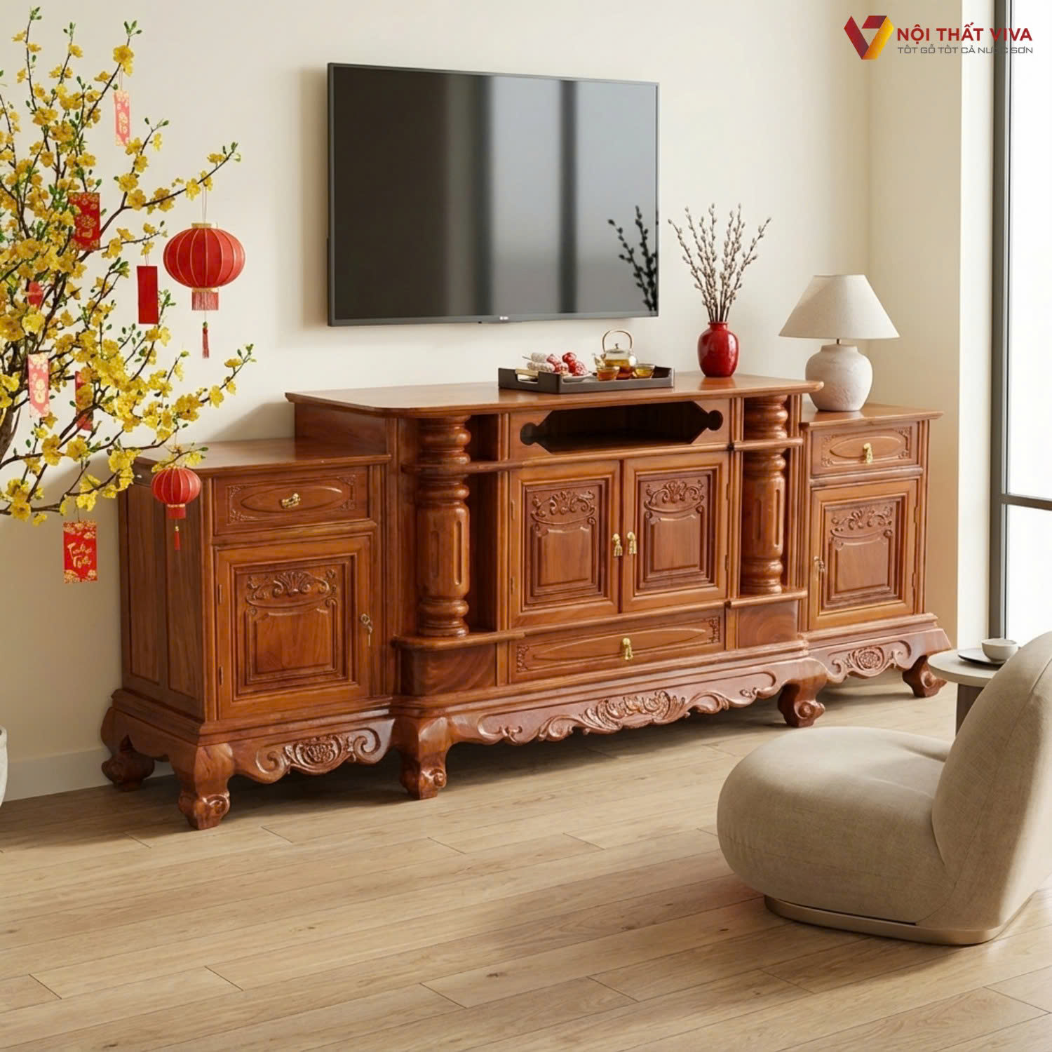 10+ &yacute; tưởng trang tr&iacute; nh&agrave; chung cư ng&agrave;y Tết đẹp, gọn g&agrave;ng, h&uacute;t t&agrave;i lộc