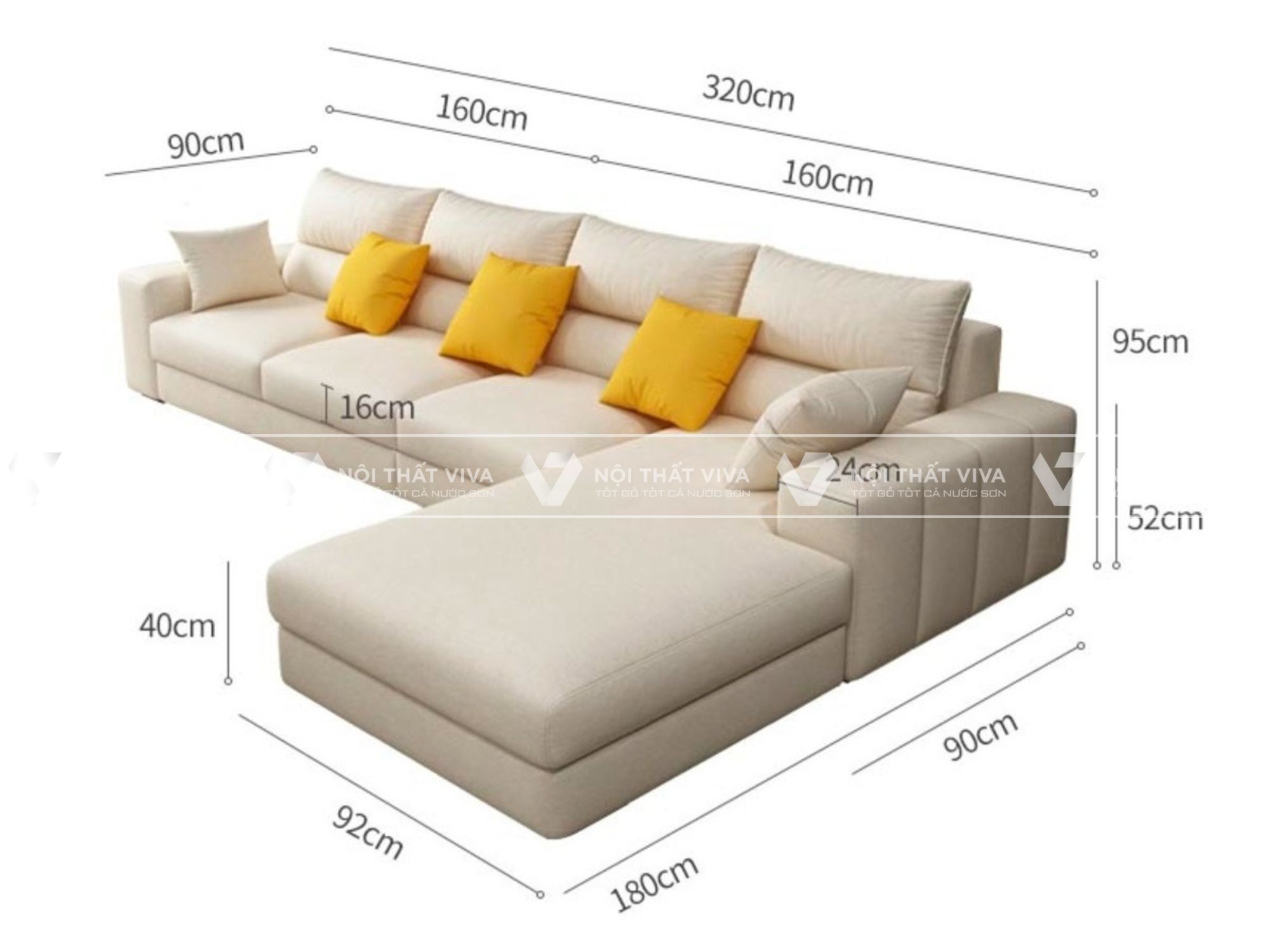 Tất tần tật kích thước sofa tiêu chuẩn nhất theo từng mẫu mã