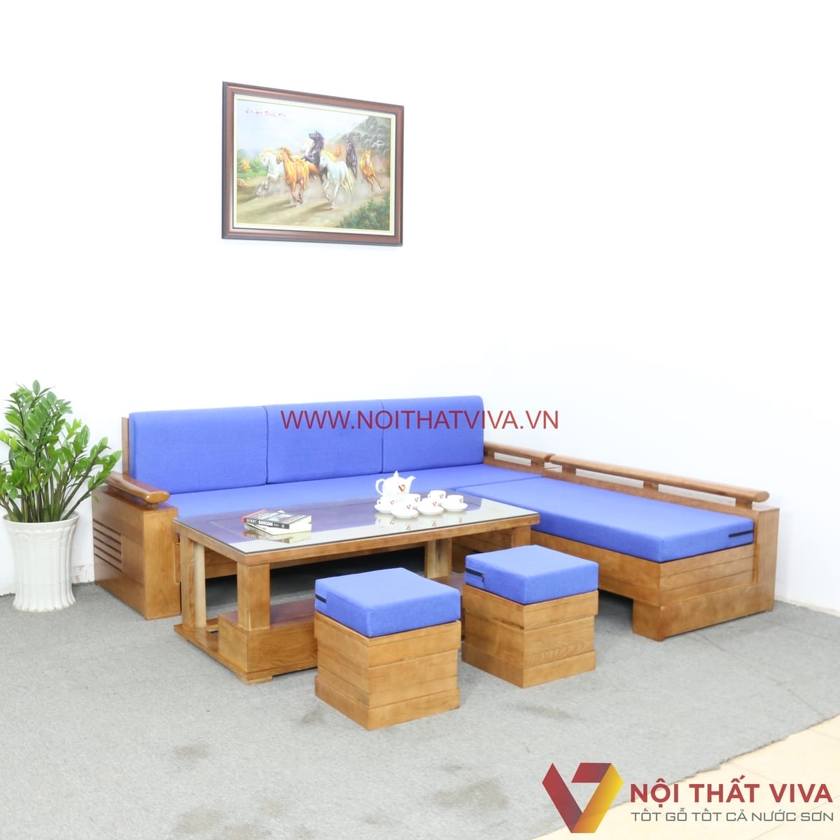 6+ Mẫu sofa gỗ chữ L đẹp, hiện đại, bán chạy nhất tại TP.HCM