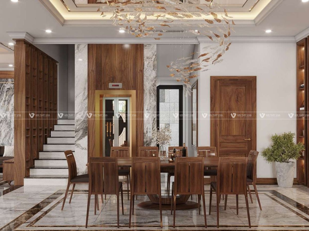 Top 10+ mẫu bàn ăn gỗ óc chó cao cấp, đẹp ấn tượng cho phòng ăn
