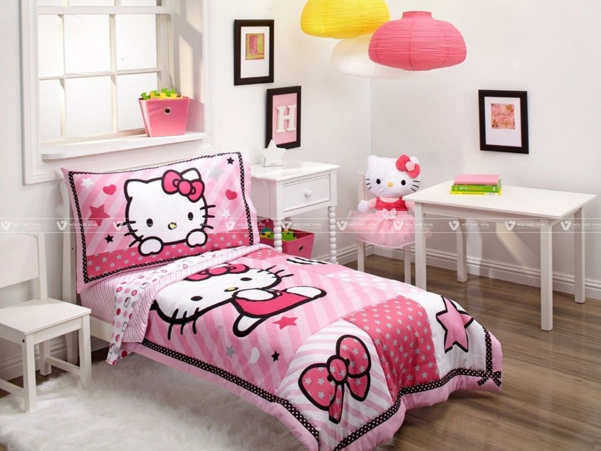 25+ mẫu giường hello kitty cho bé xinh xắn, dễ thương nhất 