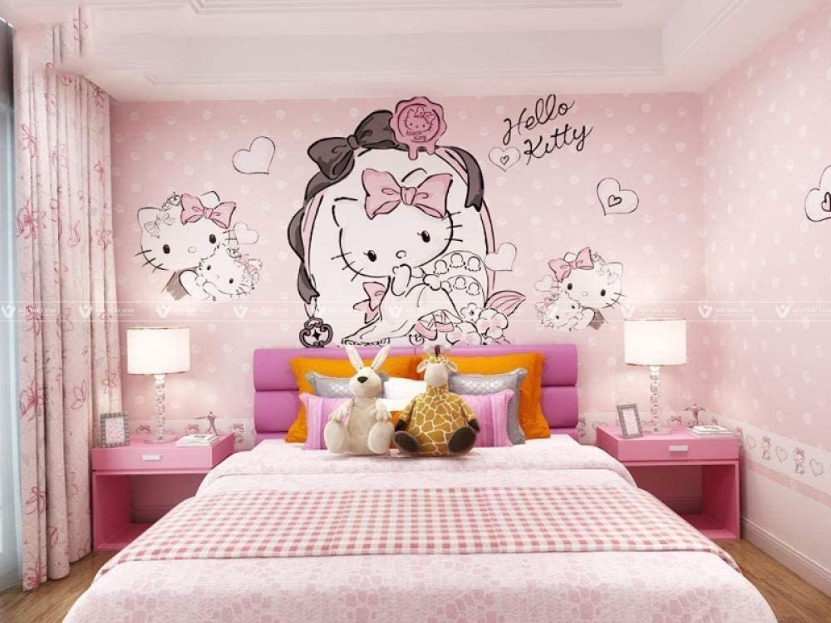 25+ mẫu giường hello kitty cho bé xinh xắn, dễ thương nhất 
