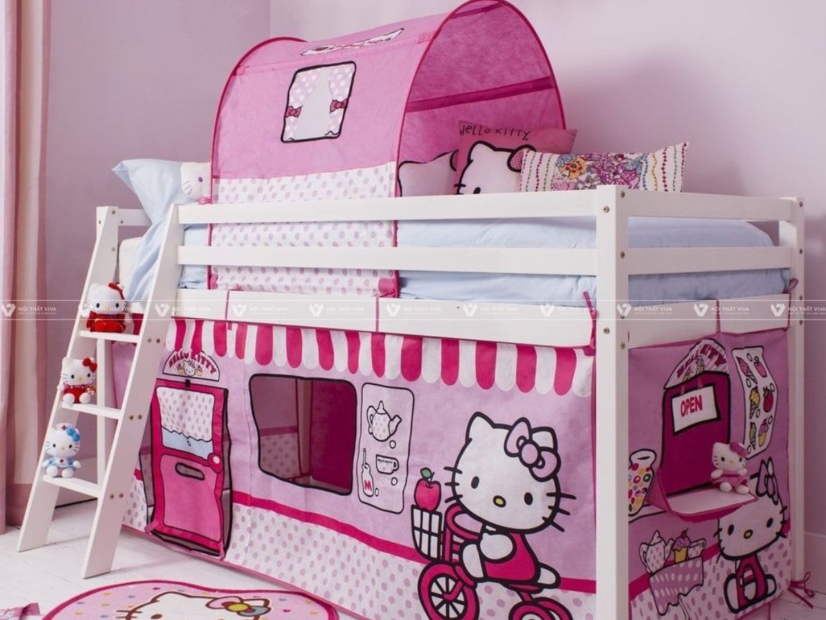 25+ mẫu giường hello kitty cho bé xinh xắn, dễ thương nhất 