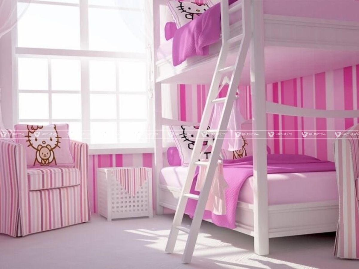 25+ mẫu giường hello kitty cho bé xinh xắn, dễ thương nhất 