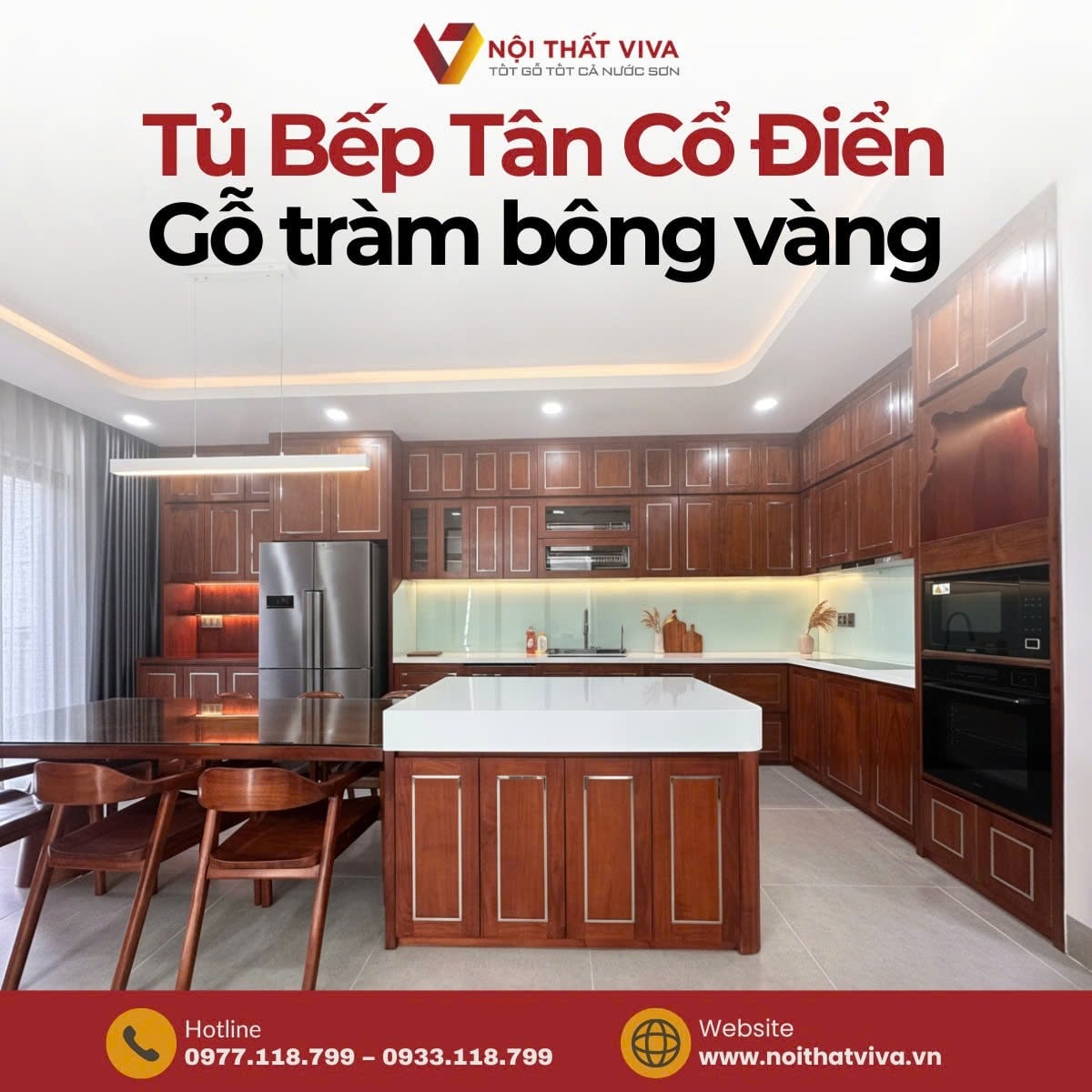 30+ mẫu tủ bếp tân cổ điển đẹp, sang trọng cho nhà phố & biệt thự 30+ mẫu tủ bếp tân cổ điển đẹp, sang trọng cho nhà phố & biệt thự
