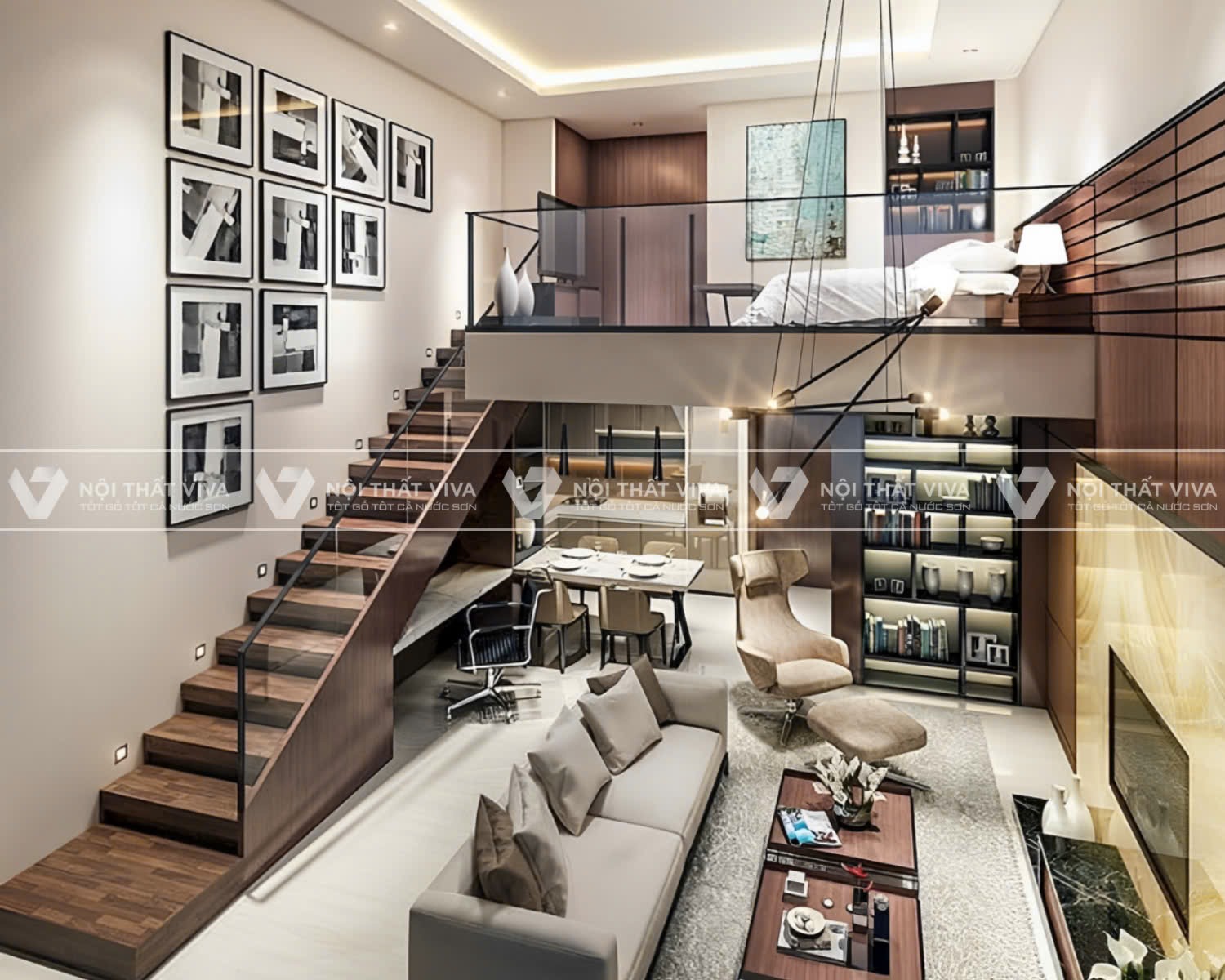 35+ mẫu nhà gác lửng đẹp 2025, thiết kế hiện đại, tối ưu không gian sống hiệu quả