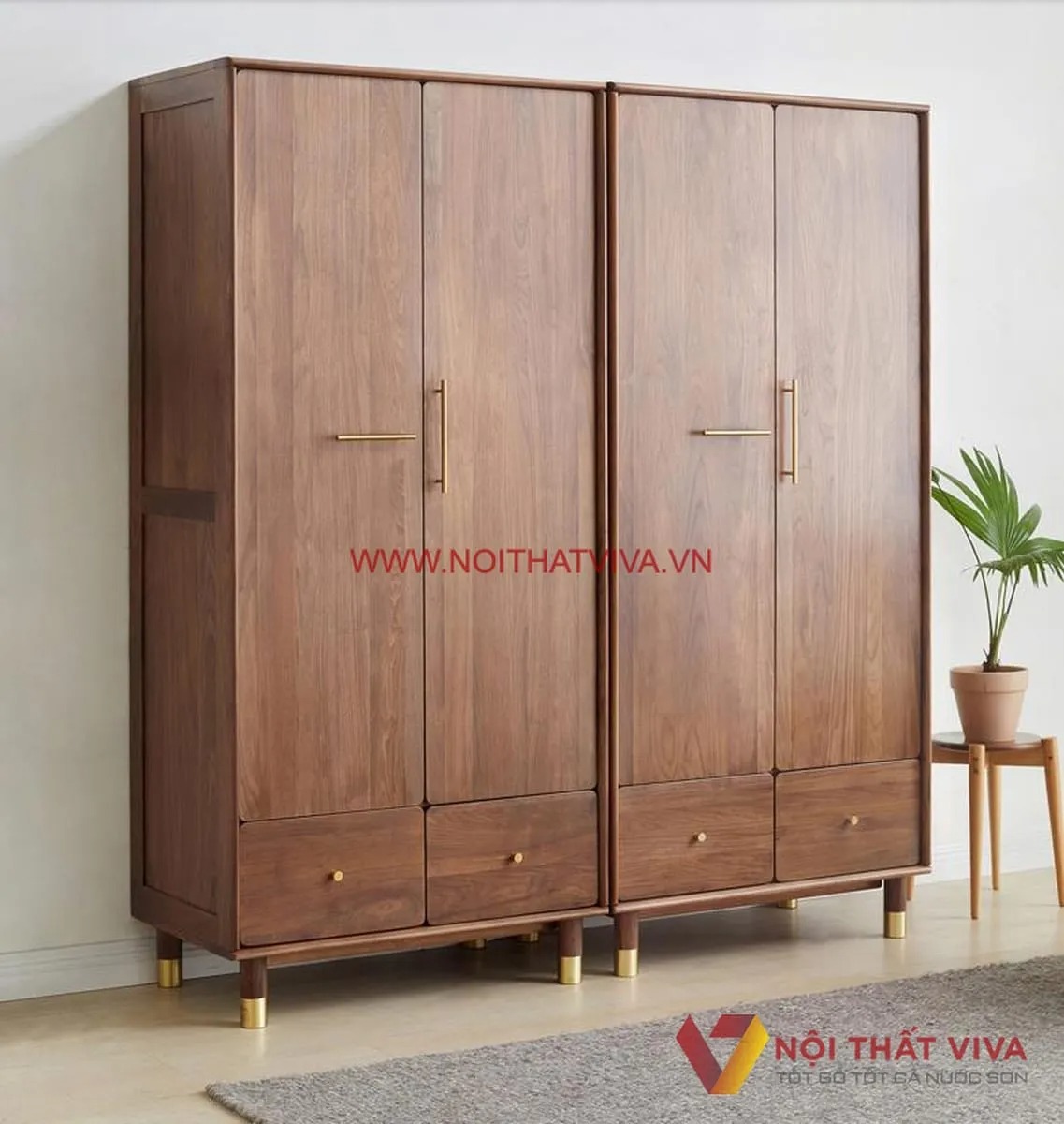 35+ mẫu tủ quần áo 4 buồng đẹp, hiện đại, đang bán chạy nhất