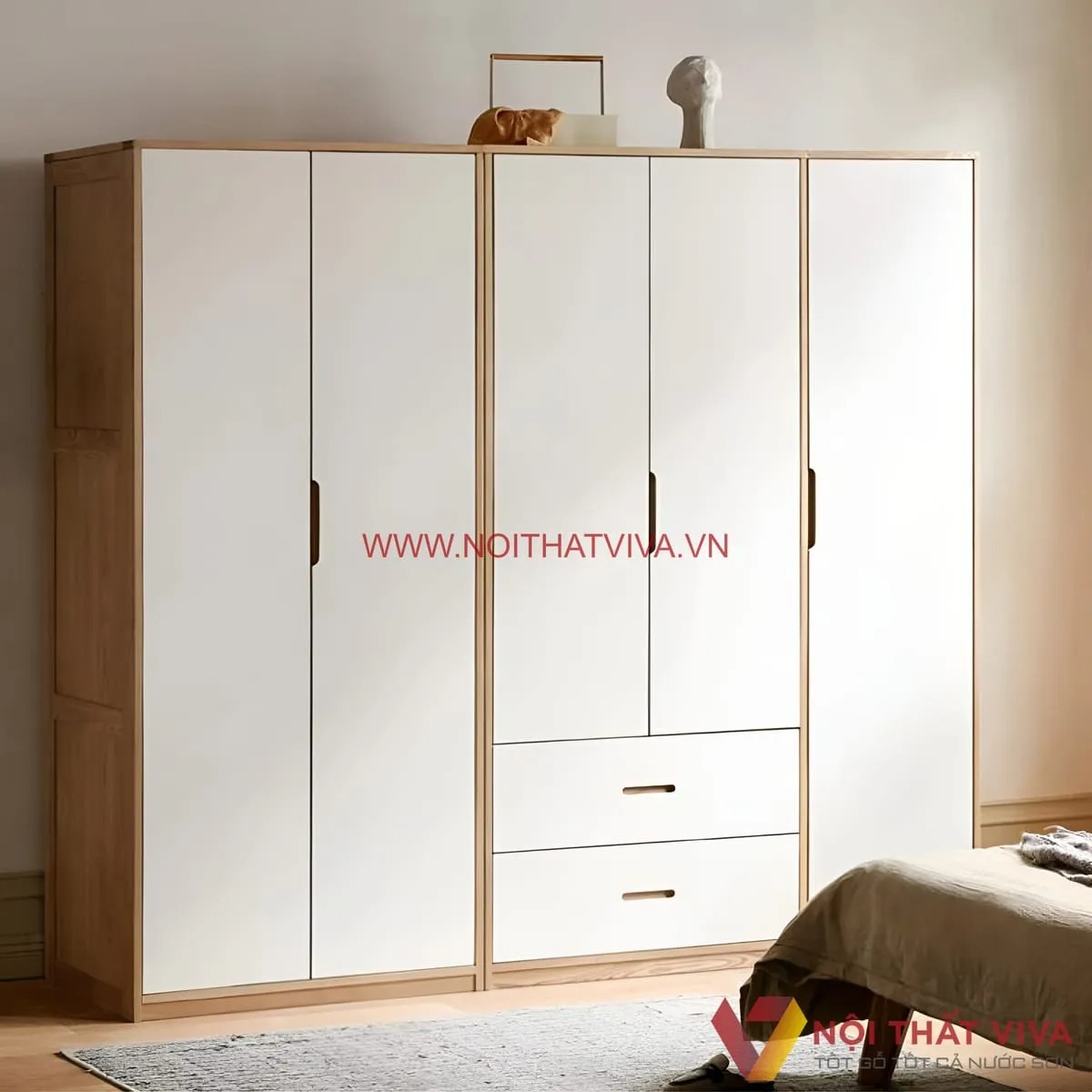 35+ mẫu tủ quần áo 4 buồng đẹp, hiện đại, đang bán chạy nhất