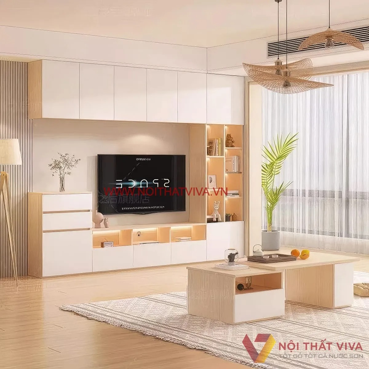 5 Cách sắp xếp và trang trí kệ tivi phòng khách gọn gàng, thẩm mỹ 5 Cách sắp xếp và trang trí kệ tivi phòng khách gọn gàng, thẩm mỹ